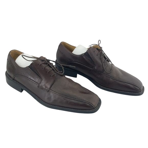 Brass Boot Walking Gloves Brown Leather Oxford Shoes Men’s Size 10 Preowned - Picture 1 of 7